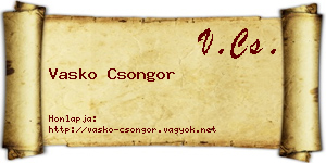 Vasko Csongor névjegykártya